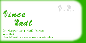 vince madl business card